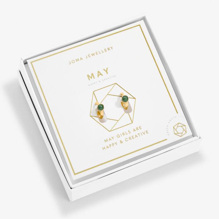 Joma Jewellery A Little 'Birthstone' Gold Plated Hoop Earrings