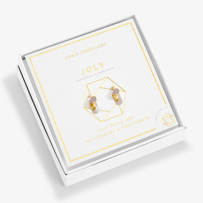 Joma Jewellery A Little 'Birthstone' Gold Plated Hoop Earrings