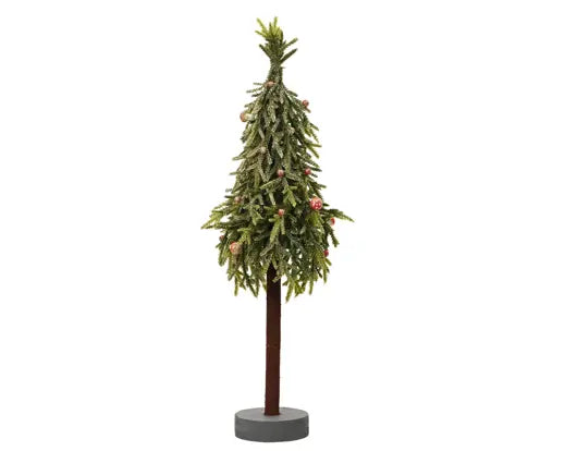 Everlands Merry Fir Mini Glitter Tree Glitter with Red Berries And Mushrooms  Indoor 75cm