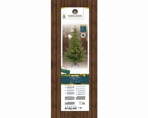 Everlands Lit Norway Spruce Green & Warm White
