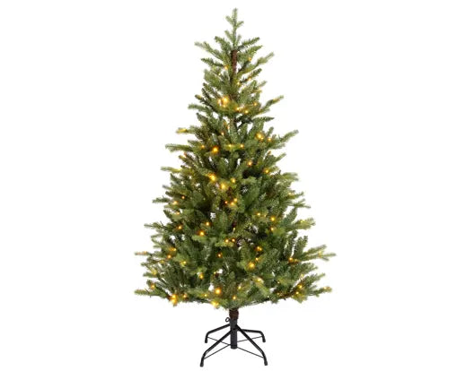 Everlands Lit Allison Pine Green, Warm White & Classic Warm Artificial Tree