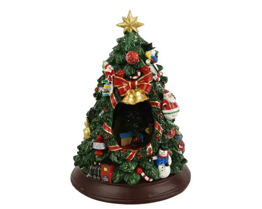 Decoris Music Box Christmas Tree Green  13.5cm x 13.5cm x 19cm