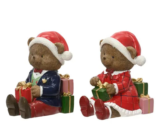 Decoris Bear with Giftbox 12.5cm x 10cm x 15.5cm Single Assorted