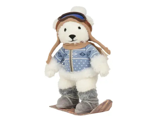 Decoris Snowboarding Bear 33cm