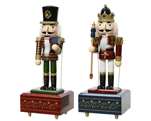 Decoris Nutcracker Music Box 12cm x 10cm x 30cm Single Assorted