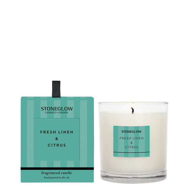 Stoneglow Tumbler Candle Fresh Linen & Citrus Tumbler