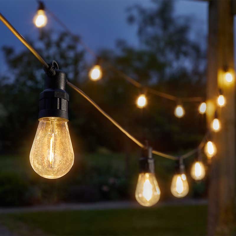 Smart Garden Vintage Festoon LV String Lights, Warm White - Set of 10