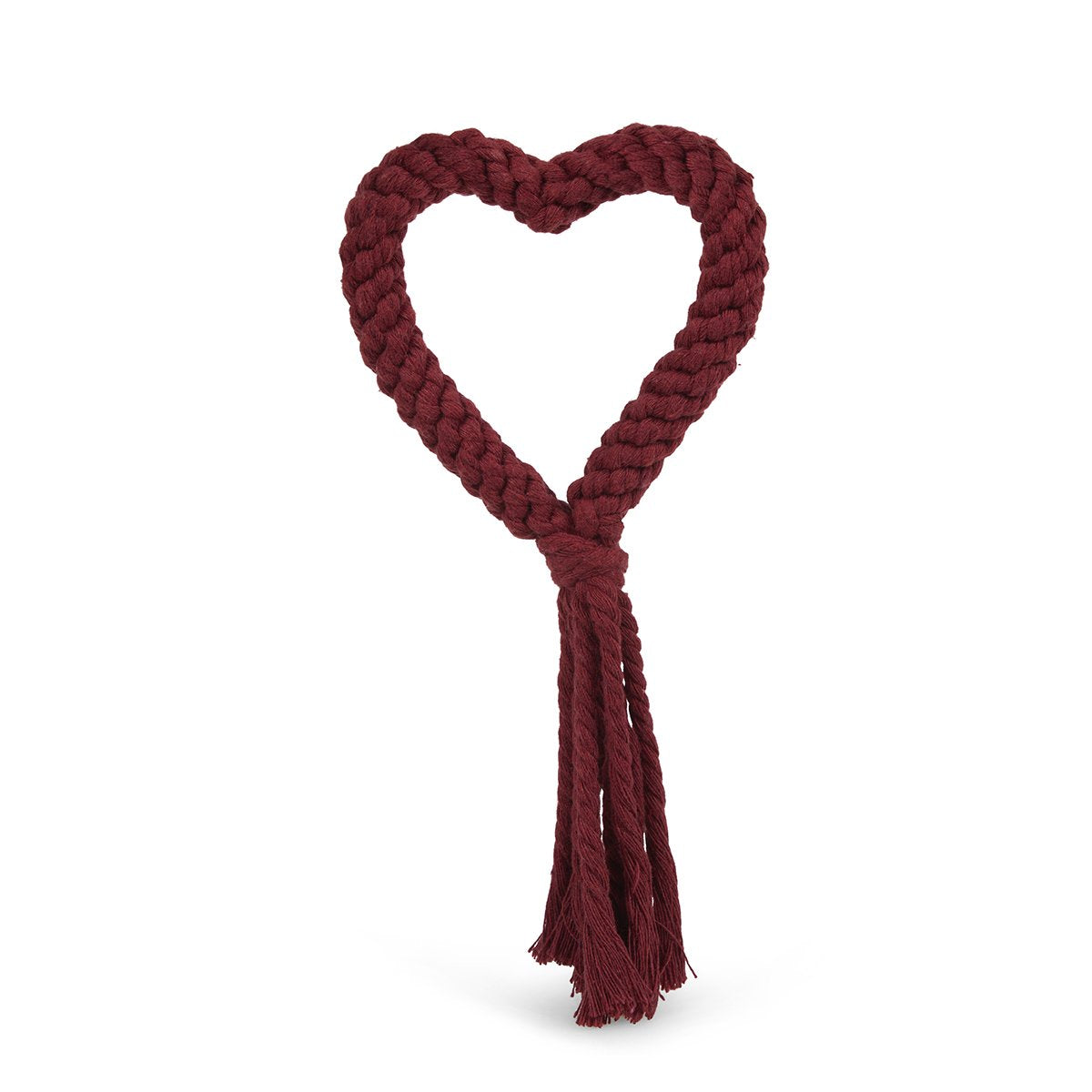 Petface Heart Shaped Tassel Rope Dog Toy