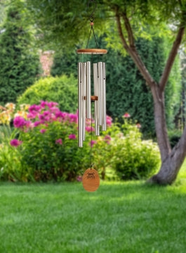 Panacea Wood & Aluminium Wind Chime 69cm (27") Silver