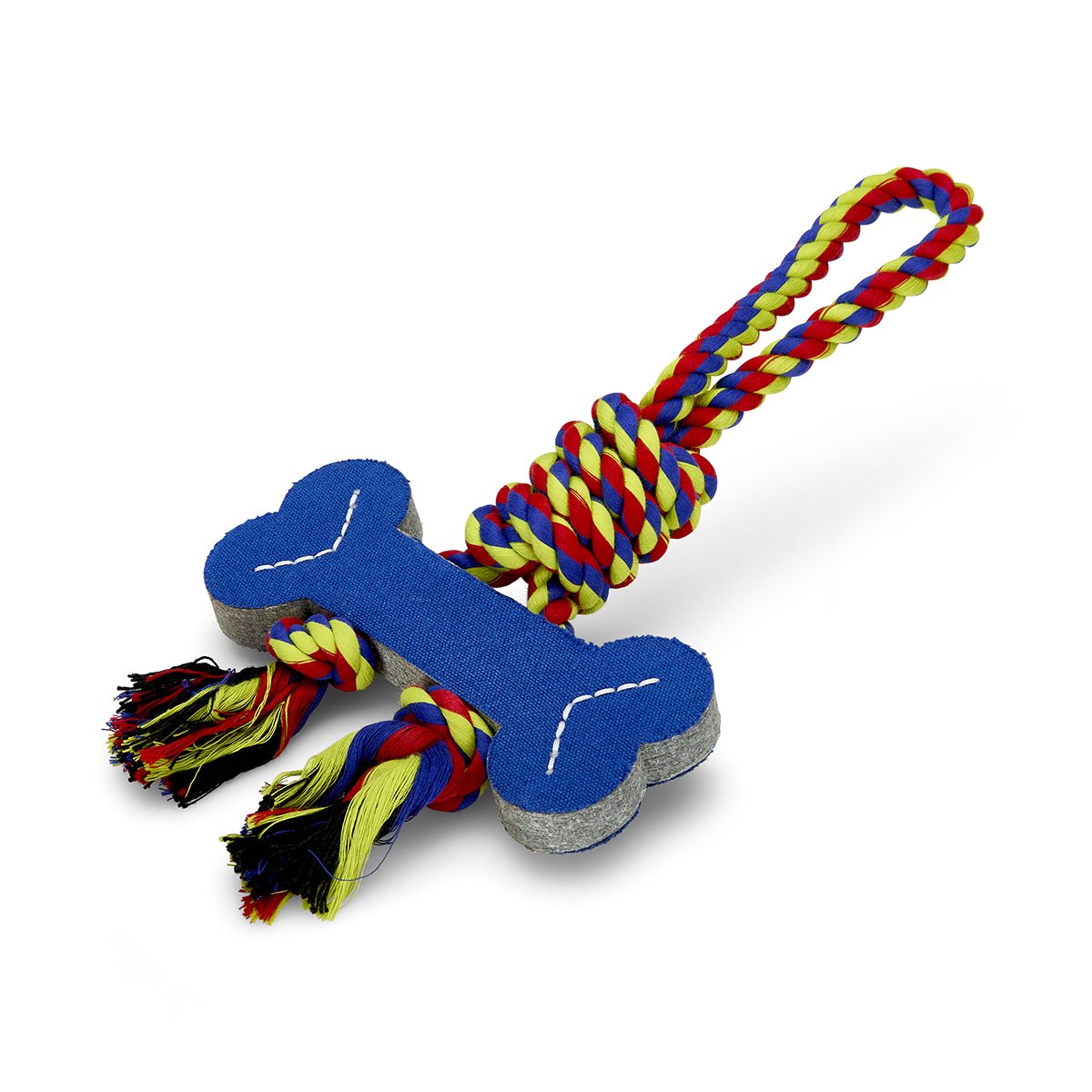 Petface Toyz Textile Bone And Rope Tugger Dog Toy