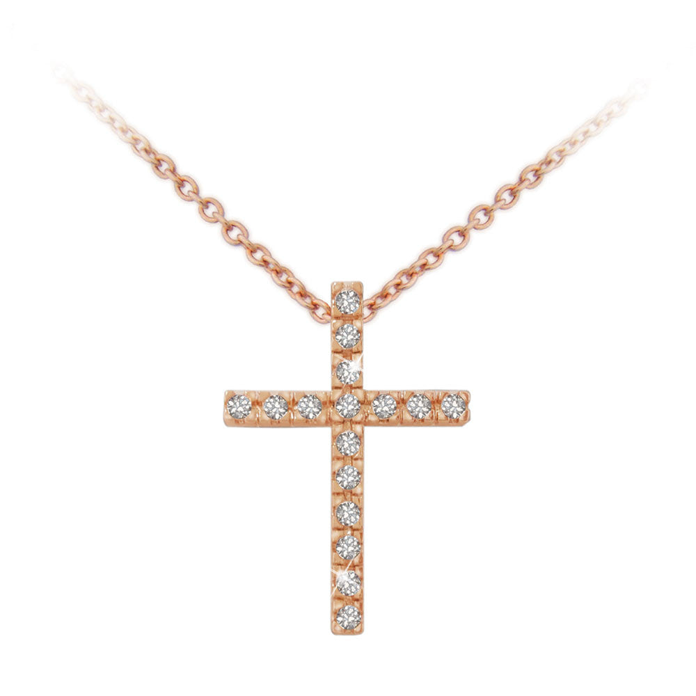 Tipperary Rose Gold Fine Cross Pendant