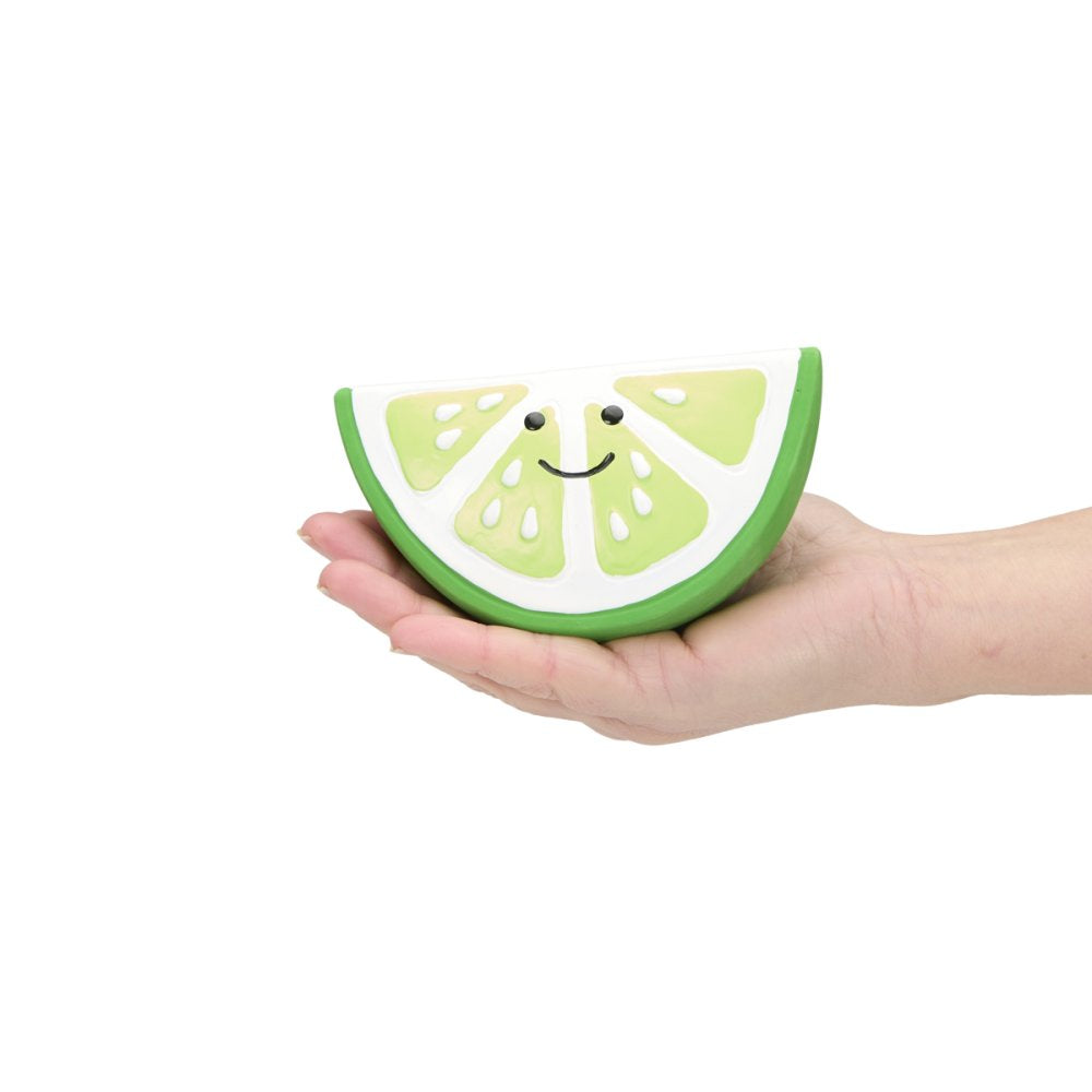 Petface Foodie Faces Latex Lime Dog Toy Large