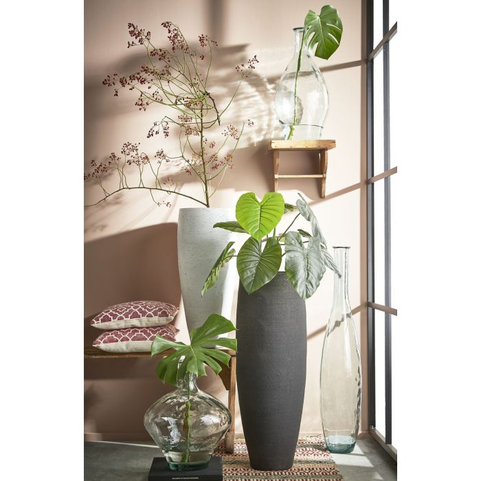 Mica Kyara Recycled Glass Bottle Vase Clear 38cm