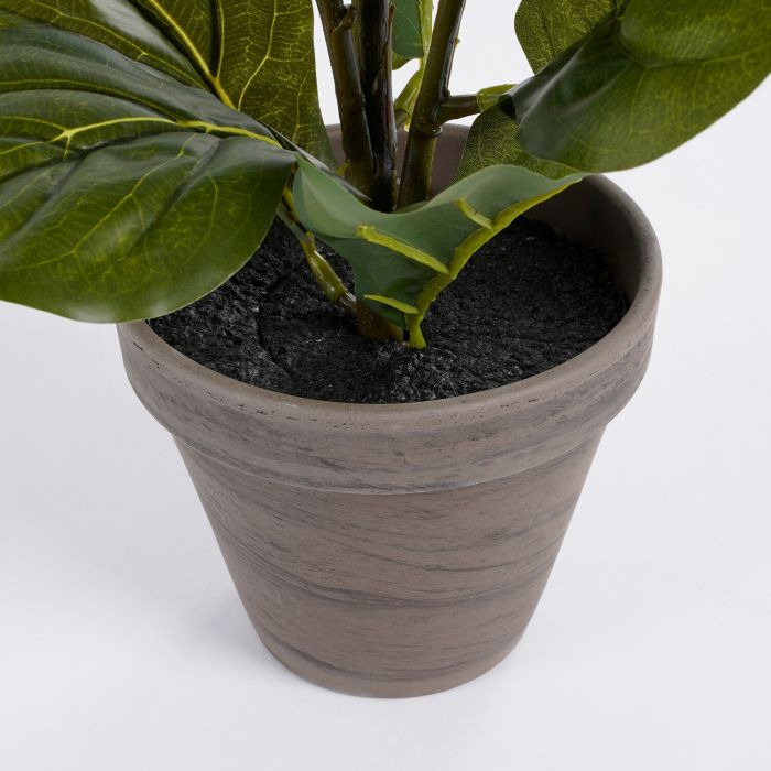 Mica Artificial Ficus Lyrata in Grey Pot 35cm
