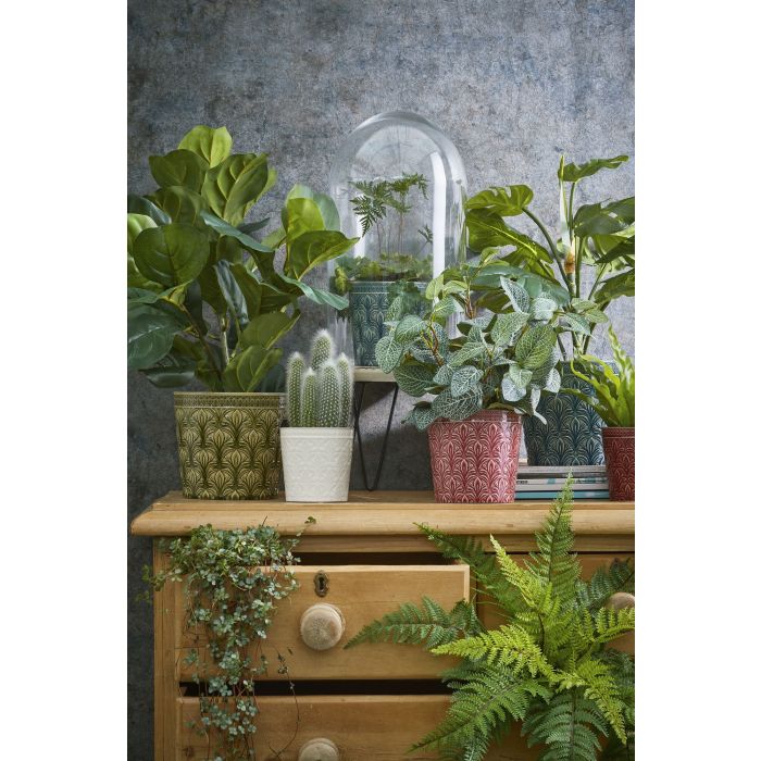 Mica Artificial Ficus Lyrata in Grey Pot 35cm