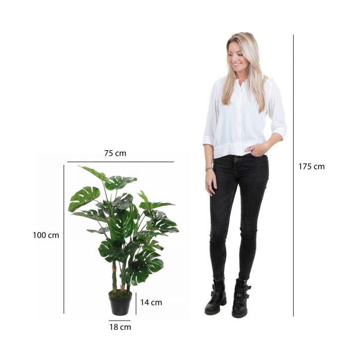 Mica Artificial Monstera In Pot 100cm