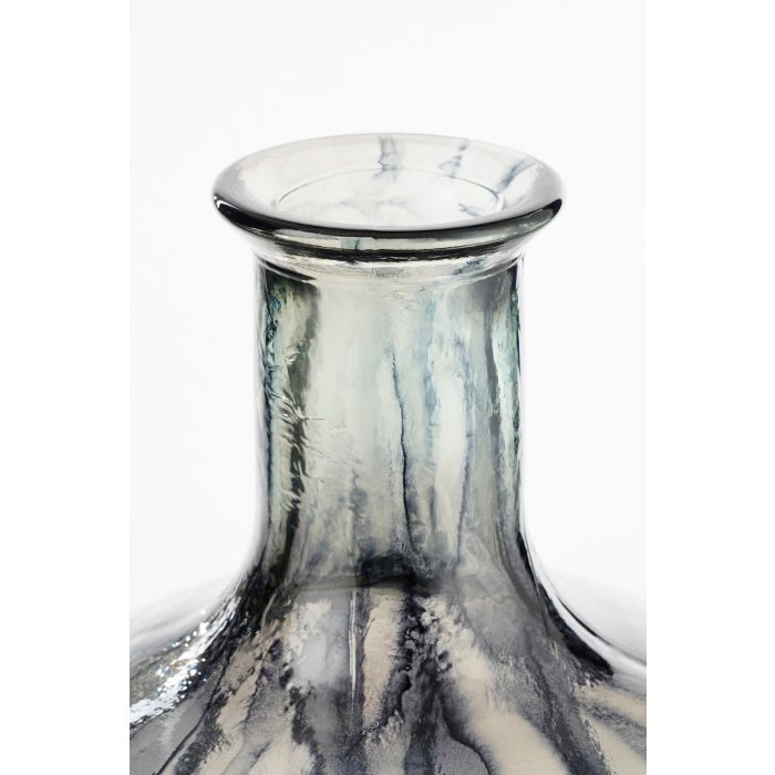 Mica Palermo Recycled Glass Vase Black 46cm