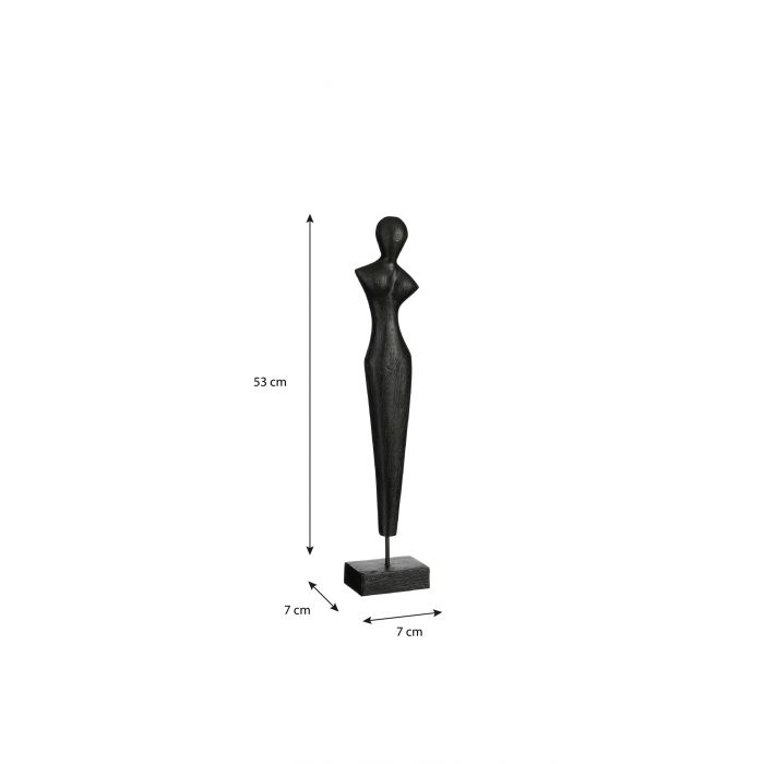 Mica Penang Mango Wood Silhouette Decoration Black 53cm