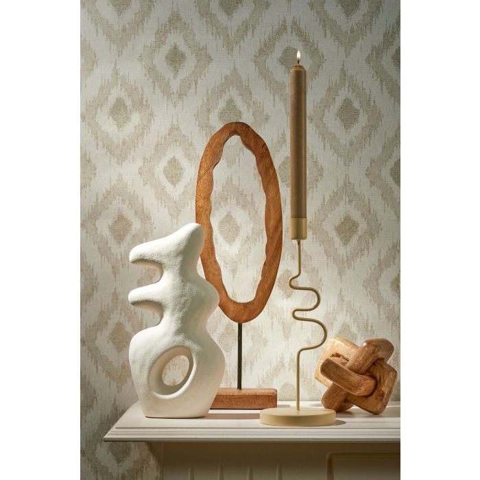 Mica Perla Mango Wood Oval Decor 41cm