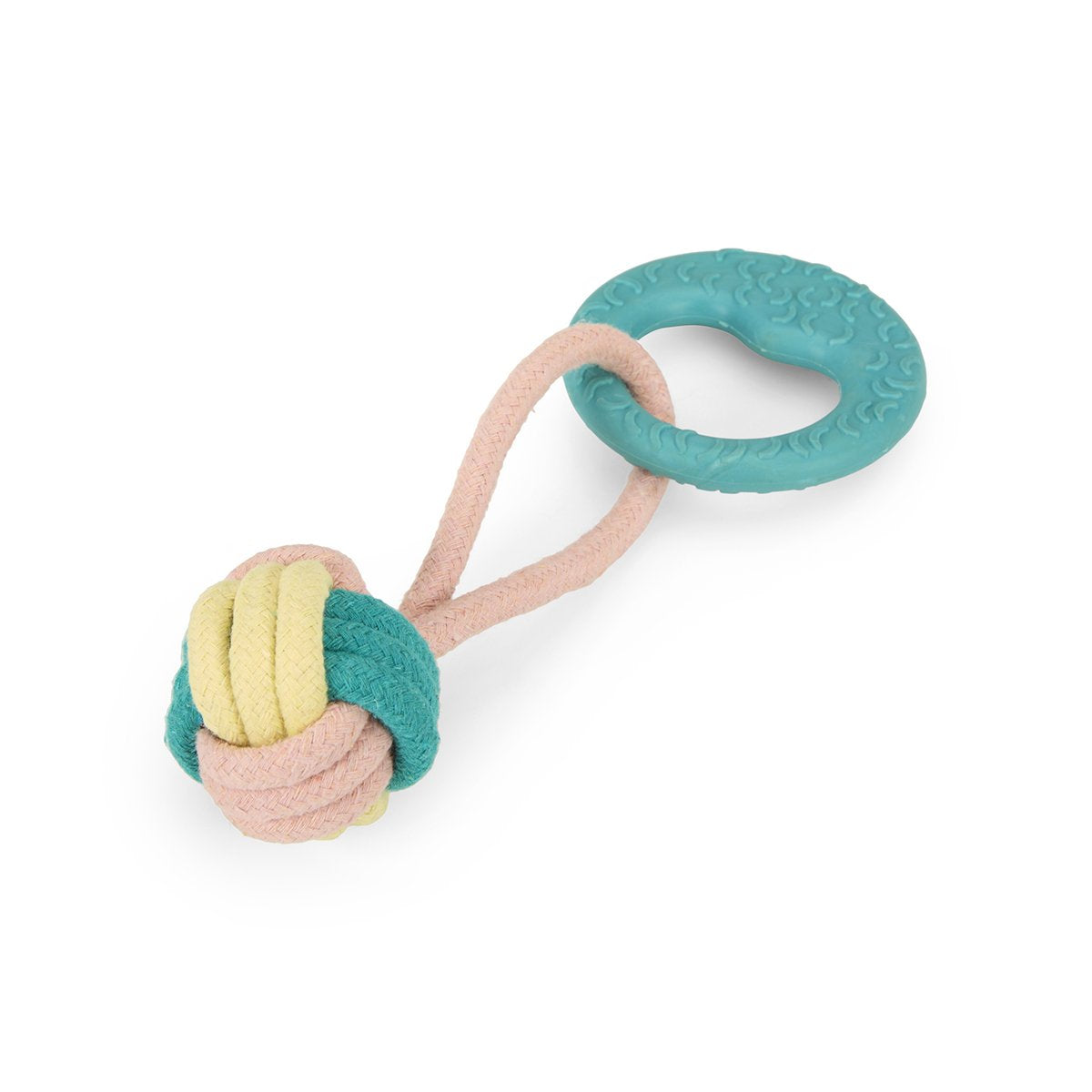 Petface Little Rope Ball with TPR Handle Dog Toy