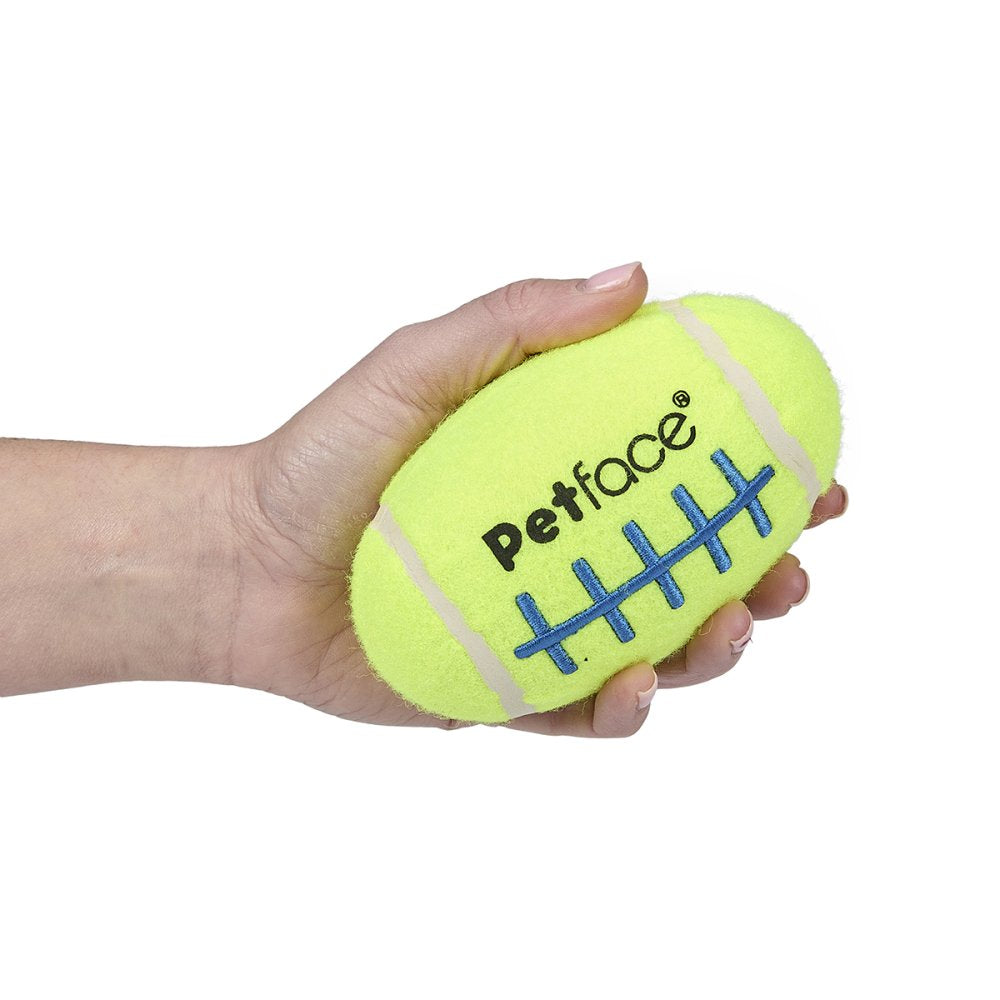 Petface Squeaky Rugby Tennis Ball Dog Toy