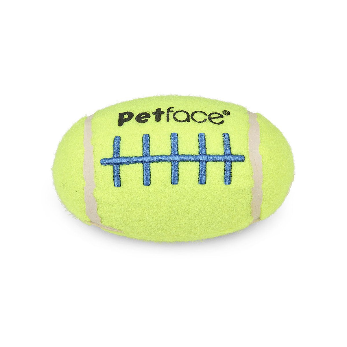 Petface Squeaky Rugby Tennis Ball Dog Toy