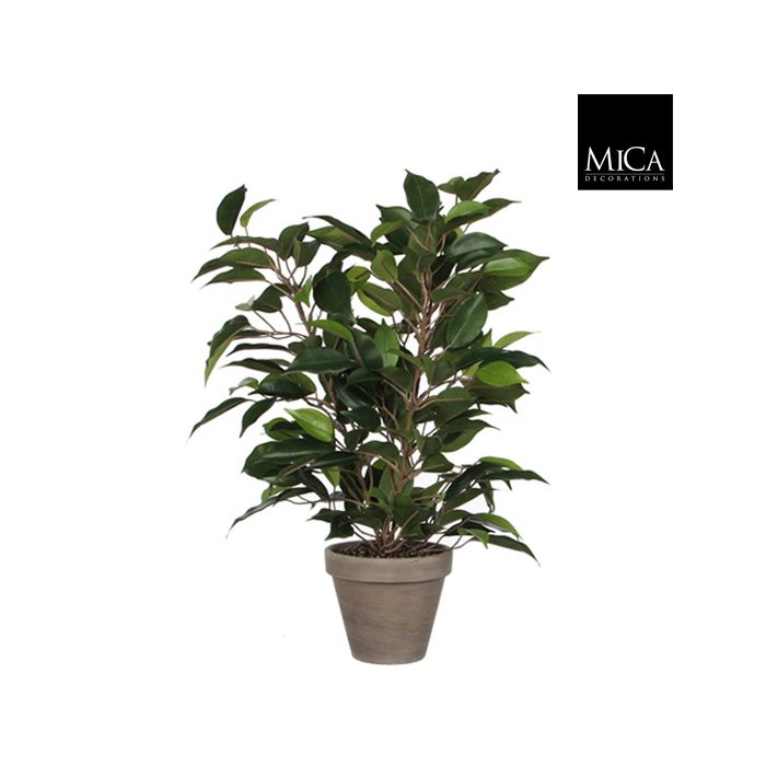 Mica Artificial Ficus Natasja In Grey Pot 40cm