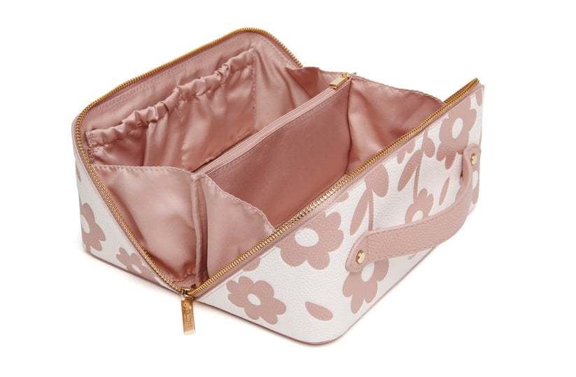 Alice Wheeler Train Case Pink Floral
