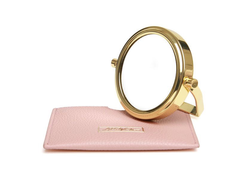 Alice Wheeler Mirror & Pouch 7X Magnification Pink