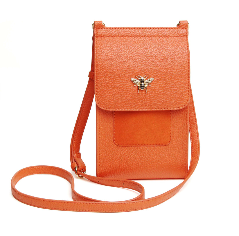 Alice Wheeler Mini Bloomsbury Shoulder Bag Orange