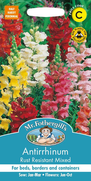 Mr.Fothergills Antirrhinum Rust Resistant Mixed