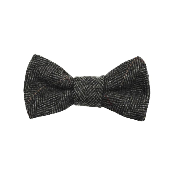 Heritage Traditions Bowtie- Dark Grey Herringbone