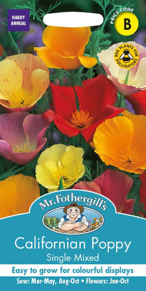 Mr.Fothergills Californian Poppy Single Mixed