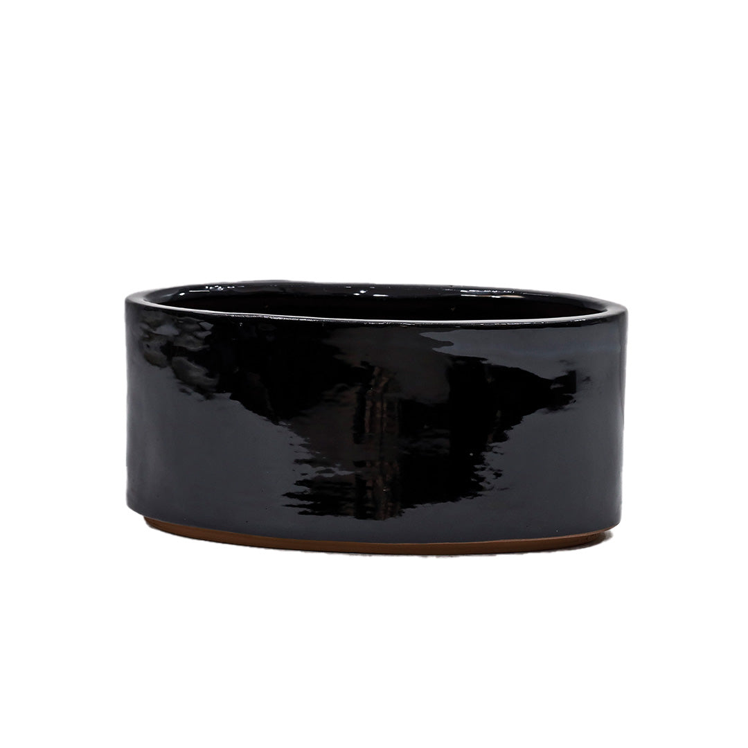 Apta Cambridge Black Glazed Trough 46Cm
