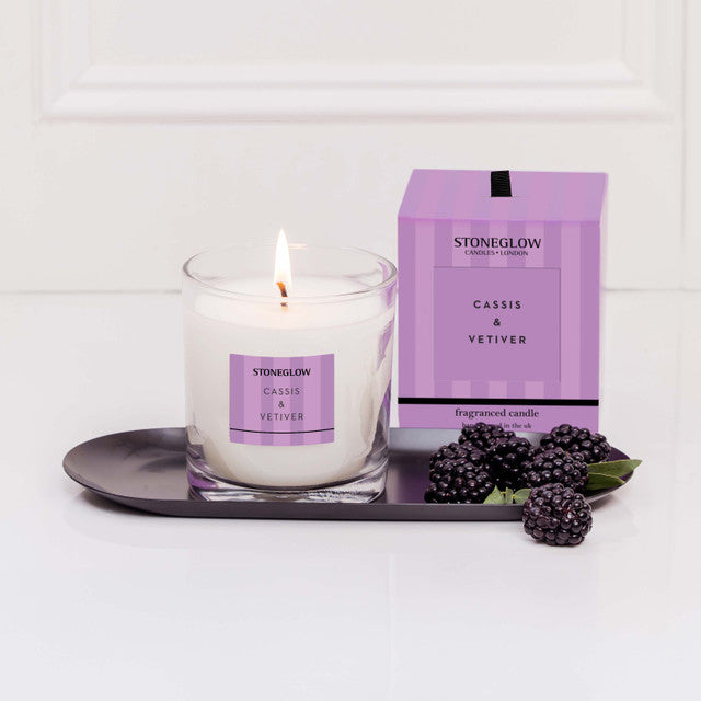 Stoneglow Tumbler Candle Cassis & Vetiver