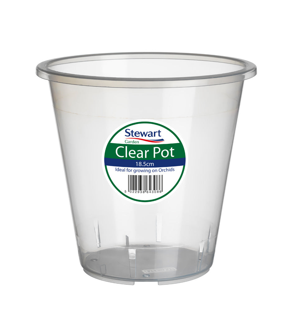 Stewart Plastics Clear Pot 11cm