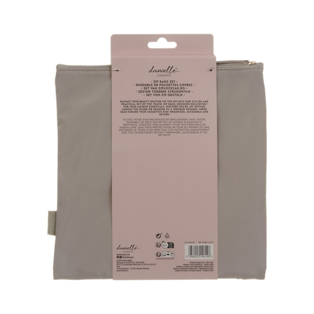 Danielle Creations 2 Pack Flat Cosmetic Pouches
