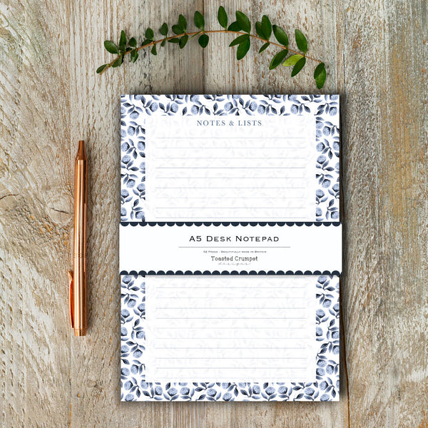 Toasted Crumpet Chateau (Mini Roses) A5 Desk Pad