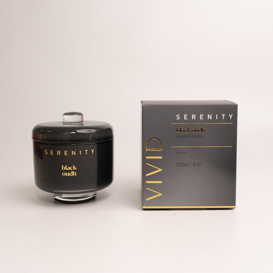 Vivid Serenity Candle Black Oudh 230g