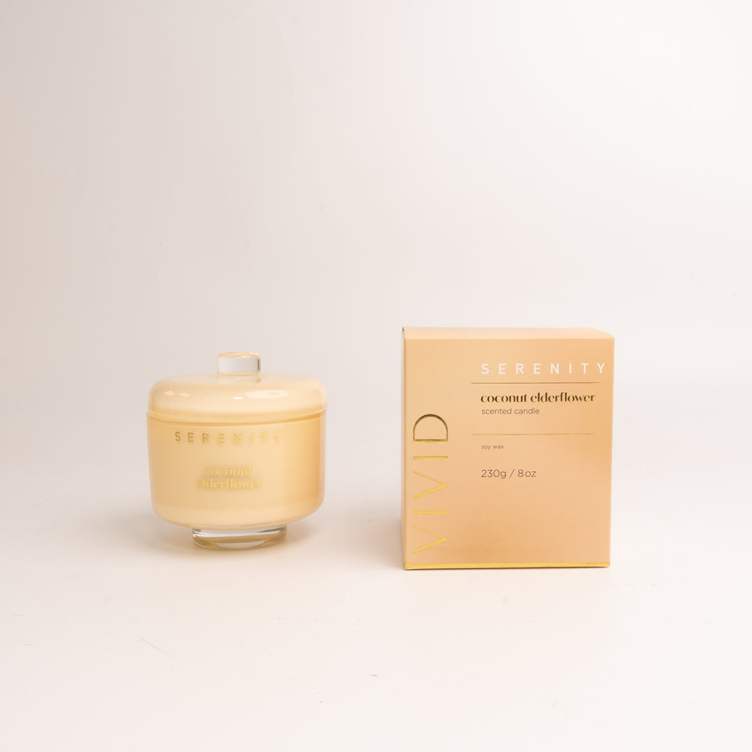 Vivid Serenity Candle Coconut Elderflower 230g