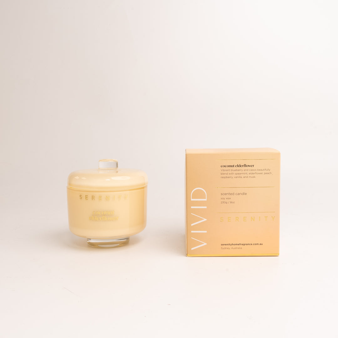 Vivid Serenity Candle Coconut Elderflower 230g