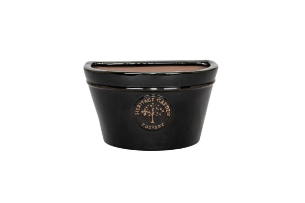 Woodlodge Edwardian Wall Pot Black