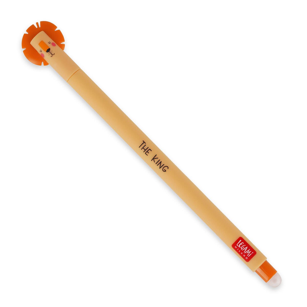 Legami "The King" Lion Erasable Gel Pen Orange Ink