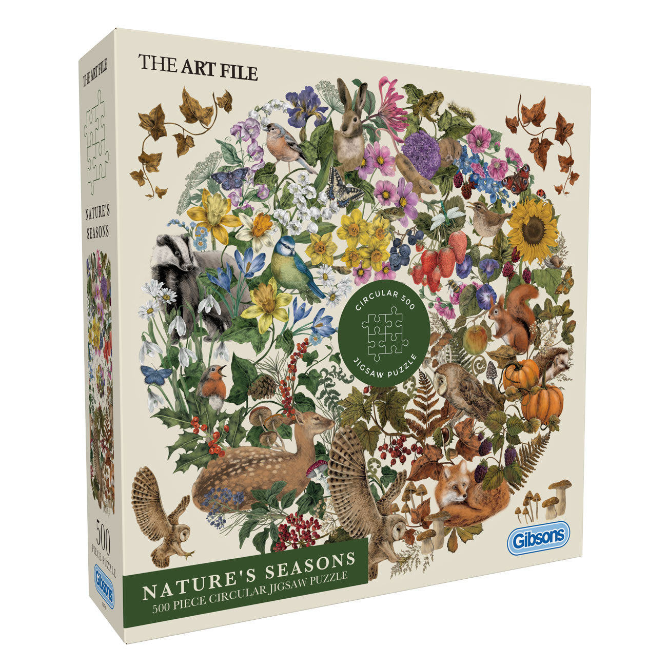 Gibsons Nature's Seasons 500 Piece Circular Jigsaw Puzzle
