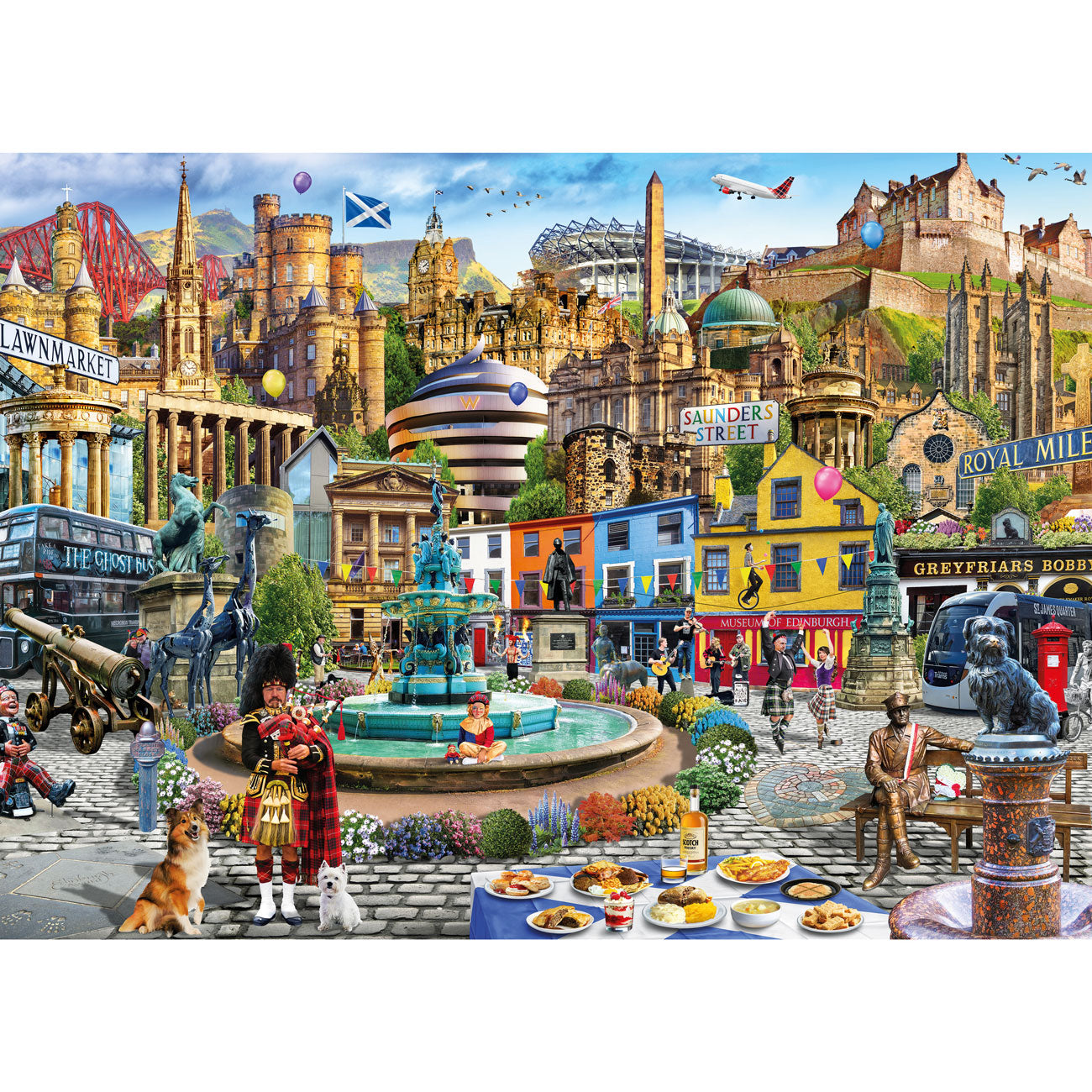 Gibsons A Day Out in Edinburgh 1000 Piece Jigsaw Puzzle