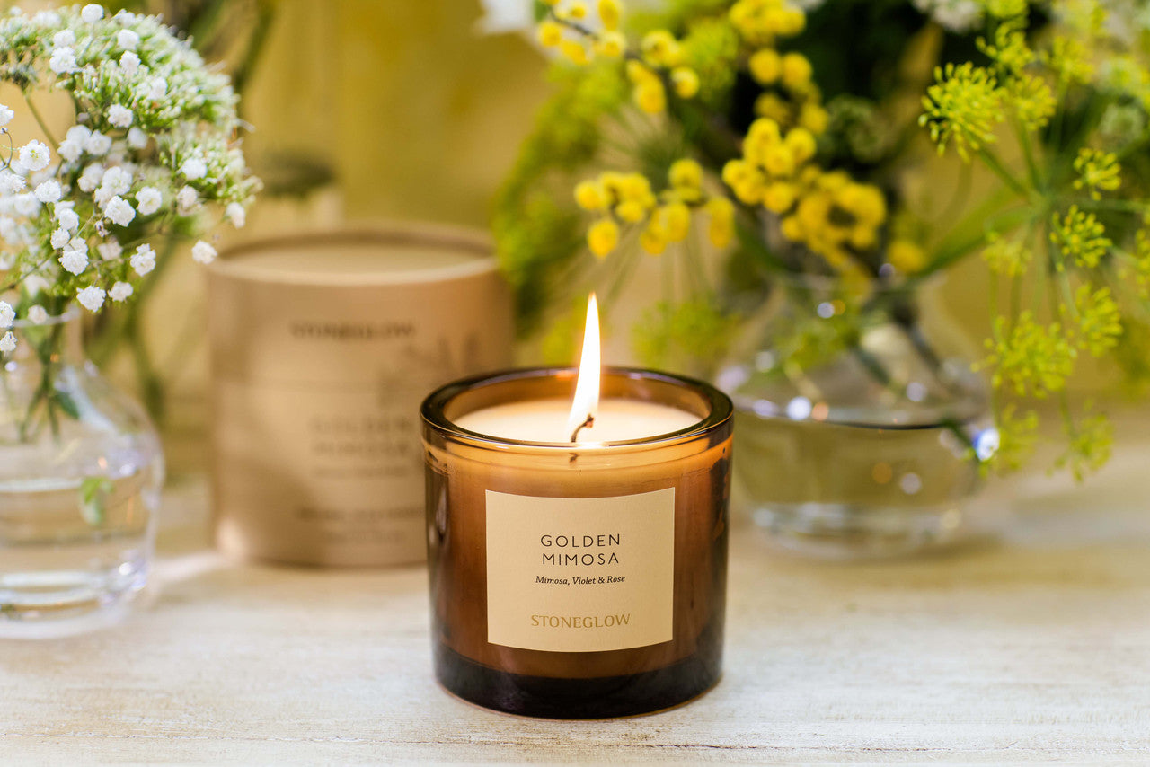 Stoneglow The Walled Garden Tumbler Candle Golden Mimosa