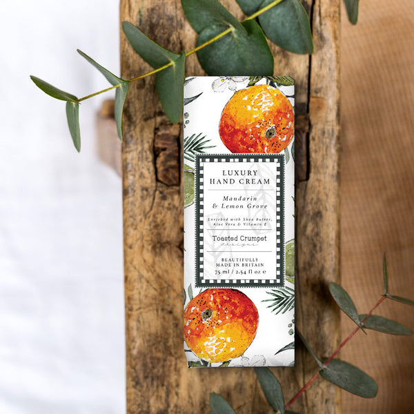 Toasted Crumpet Mandarin & Lemon Grove Luxury Hand Cream 75ml