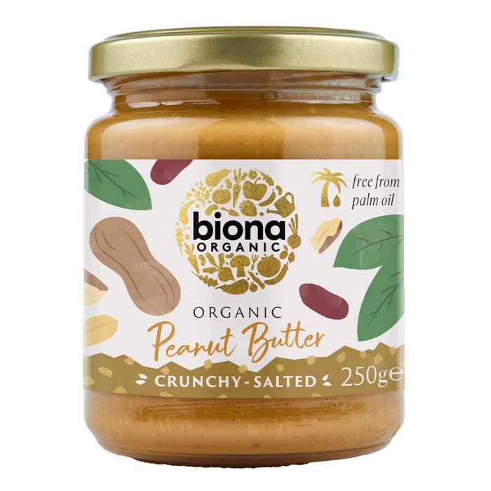 Biona Organic Peanut Butter Crunchy with Sea Salt 250g