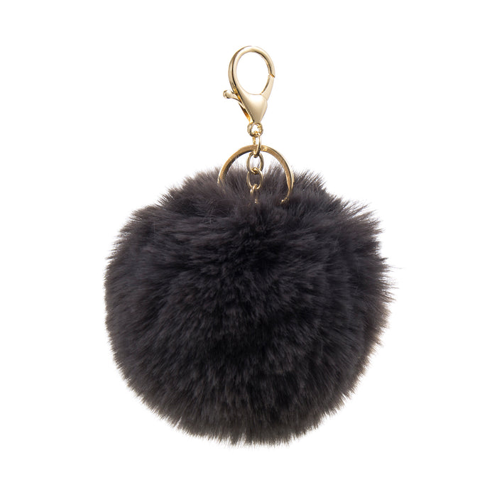 Accessories by Park Lane Slate Pom Key Ring