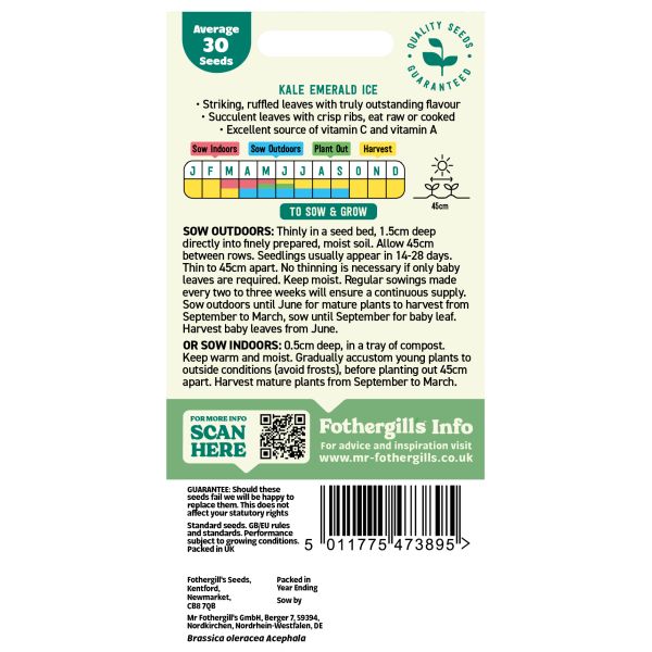 Mr Fothergills Kale Emerald Ice